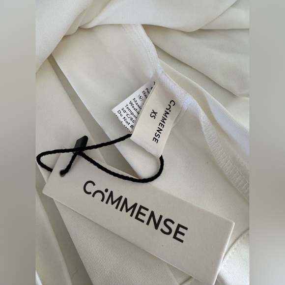 NWT | Commense | Metal-Button Pleated Tank Dress in White | Sz XS - Picture 7 of 9